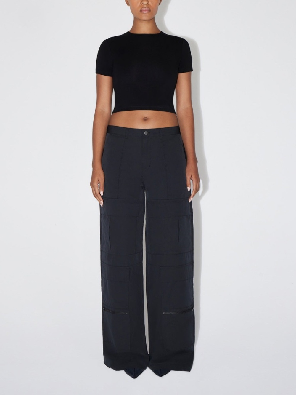 khy | cargo pants | wide leg | black | size: us xl - Picture 4 of 7